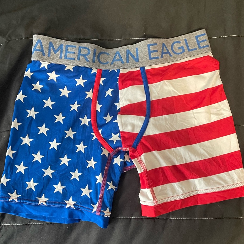 American Eagle Flex Boxer Brief - American Flag Patriotic Print - Size XS